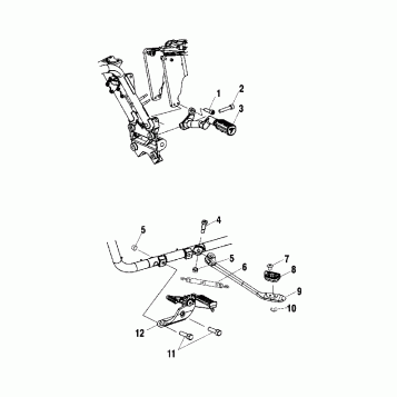 CHASSIS, SIDESTAND and FOOTPEG MOUNTING - V01CS15DA (4966166616A007)