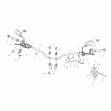 STEERING, HANDLEBAR - V01CS15DA (4966166616A008)