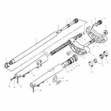 SUSPENSION, FRONT FORKS - V01CS15DA (4966166616A009)