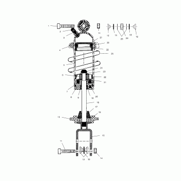 SUSPENSION, SHOCK, REAR - V01CS15DA (4966166616B003)