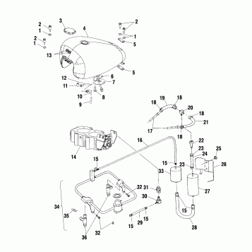 FUEL SYSTEM, FUEL TANK, PUMP, RAILS and THROTTLE BODY - V01CS15DC (4966166616D001)