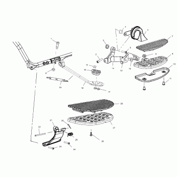 CHASSIS, FLOOR BOARD and SIDE STAND - V02TB16/ALL OPTIONS (4976287628A06)