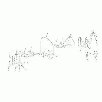 BODY, WINDSHIELD - V02TB16/ALL OPTIONS (4976287628A10)