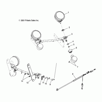ELECTRICAL, TURN SIGNAL and LIGHT BAR - V03TB16/ALL OPTIONS (4983668366B06)