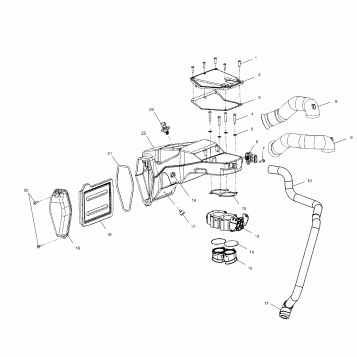ENGINE, AIR BOX - V02TB16/ALL OPTIONS (4976287628C06)