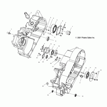 ENGINE, CRANKCASE BEARINGS - V02CB16/ALL OPTIONS (4976287628C10)