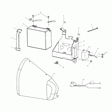 ELECTRICAL, BATTERY BOX - V02CB16/ALL OPTIONS (4976307630B07)