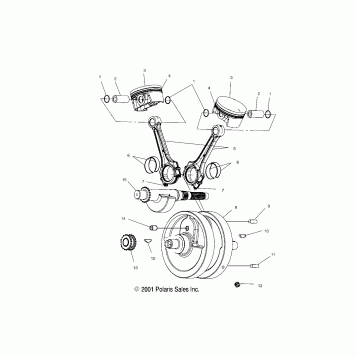 ENGINE, CRANKSHAFT - V01CD15CC (4976307630C06)