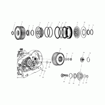 DRIVE TRAIN, DRIVE CLUTCH - V02CD16/ALL OPTIONS (4976307630D05)