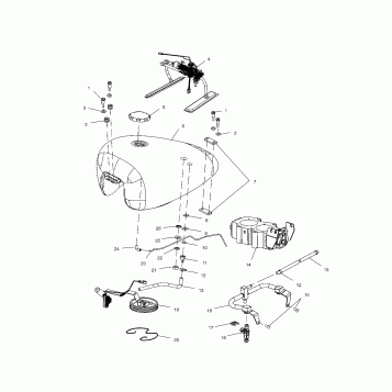 FUEL SYSTEM, FUEL TANK, LINES and THROTTLE BODY - V02CD16/ALL OPTIONS (4976307630D06)