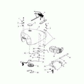 FUEL SYSTEM, FUEL TANK, LINES and THROTTLE BODY - V02CB16/ALL OPTIONS (4976327632D04)