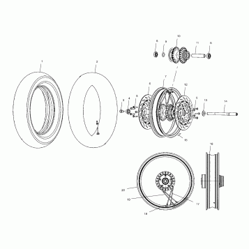 WHEELS, FRONT - V02TD16/ALL OPTIONS (4976347634A14)