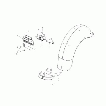 BODY, LICENSE PLATE BRACKET - V02TD16/ALL OPTIONS (4976347634B04)