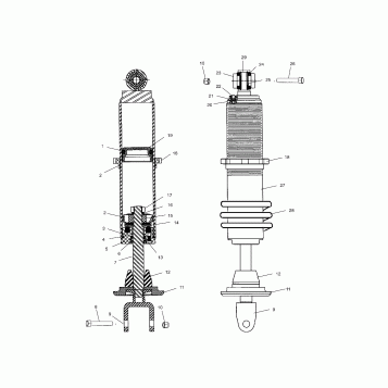 SUSPENSION, SHOCK, REAR - V02TD16/ALL OPTIONS (4976347634B09)
