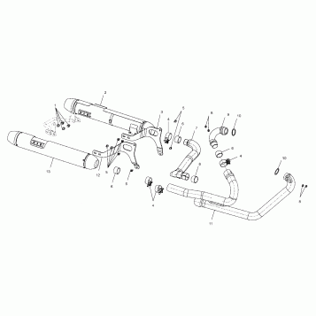 ENGINE, EXHAUST SYSTEM - V02TD16/ALL OPTIONS (4976347634C05)