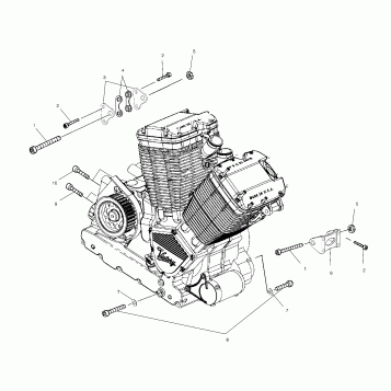 ENGINE, MOUNTING - V02TD16/ALL OPTIONS (4976347634C08)