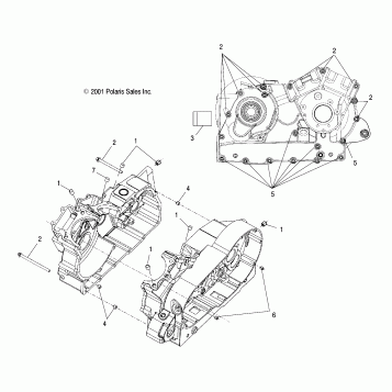 ENGINE, CRANKCASE - V02CB16/ALL OPTIONS (4976347634C10)