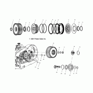 DRIVE TRAIN, DRIVE CLUTCH - V02CB16/ALL OPTIONS (4976347634D08)