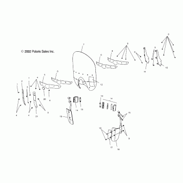 BODY, WINDSHIELD - V03CB16/ALL OPTIONS (4983648364A09)