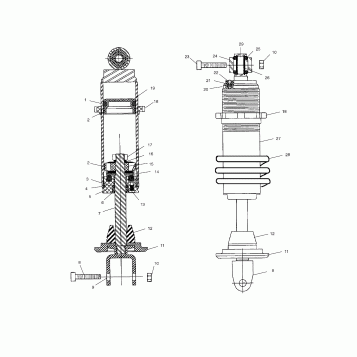 SUSPENSION, SHOCK, REAR - V03CB16/ALL OPTIONS (4983648364B08)