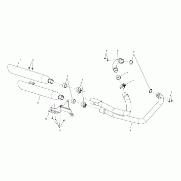 ENGINE, EXHAUST SYSTEM - V03CB16/ALL OPTIONS (4983648364C04)