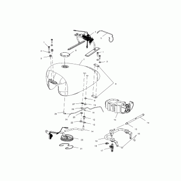 FUEL SYSTEM, FUEL TANK, LINES and THROTTLE BODY - V03CB16/ALL OPTIONS (4983648364D08)