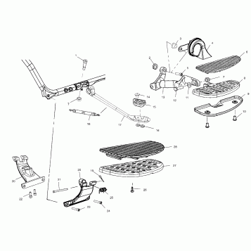CHASSIS, FLOOR BOARD and SIDE STAND - V03TB16/ALL OPTIONS (4983668366A06)