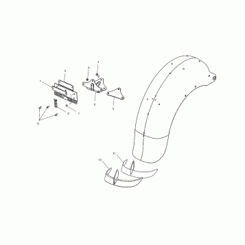 BODY, LICENSE PLATE BRACKET - V03TB16/ALL OPTIONS (4983668366B04)