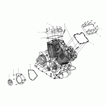 ENGINE, CAM and VALVE COVERS - V03TB16/ALL OPTIONS (4983668366C14)