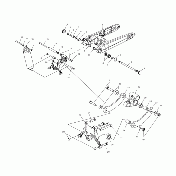 SUSPENSION, REAR and SWING ARM - V03GB16/ALL OPTIONS (4983688368A04)