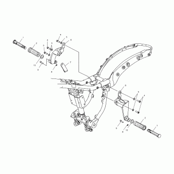 CHASSIS, FOOTPEGS, PASSENGER - V03GB16/ALL OPTIONS (4983688368A05)