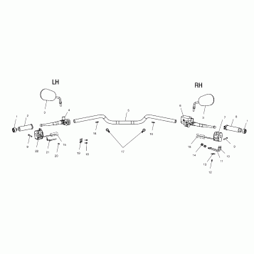 STEERING, HANDLEBAR - V03GB16/ALL OPTIONS (4983688368A07)