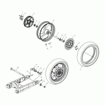 WHEELS, REAR (BILLET) - V03GB16/ALL OPTIONS (4983688368B01)