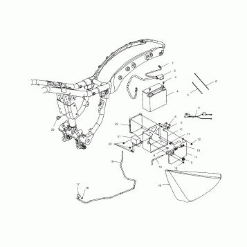ELECTRICAL, ECM/BATTERY BOX/LH SIDE COVER - V03GB16/ALL OPTIONS (4983688368B09)