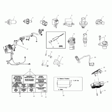 ELECTRICAL, HARNESSES, SENSORS and SWITCHES - V03GB16/ALL OPTIONS (4983688368B13)