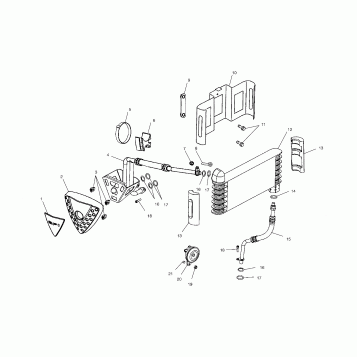 ENGINE, OIL COOLING - V03GB16/ALL OPTIONS (4983688368C01)