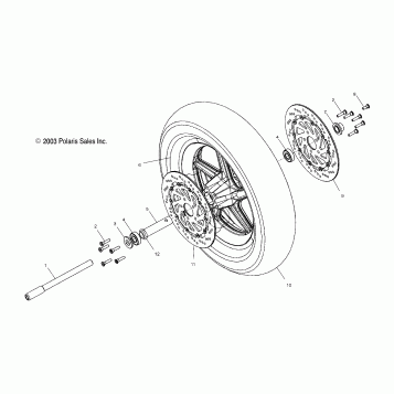 WHEELS, FRONT (CAST) - V04TB16/ALL OPTIONS (4989528952A14)