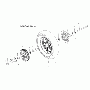 WHEELS, REAR (CAST) - V04TB16/ALL OPTIONS (4989528952B01)