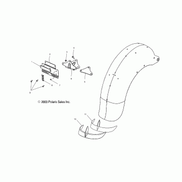 BODY, LICENSE PLATE BRACKET - V04TB16/ALL OPTIONS (4989528952B04)