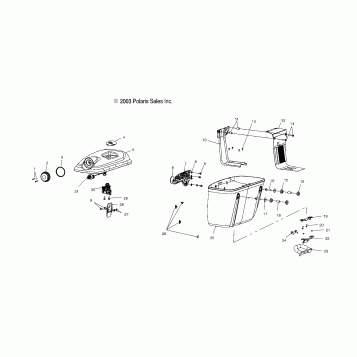 BODY, SADDLEBAGS - V04TB16/ALL OPTIONS (4989528952B13)