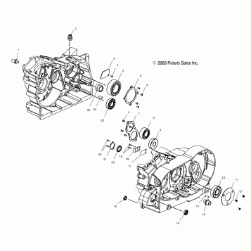 ENGINE, CRANKCASE BEARINGS - V03CB16/ALL OPTIONS (4989528952C11)