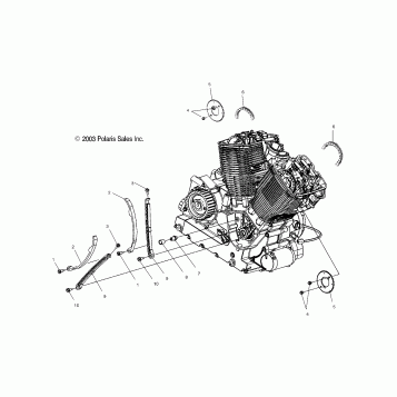 ENGINE, CAMCHAIN and TENSIONER - V04TB16/ALL OPTIONS (4989528952C14)