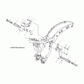 CHASSIS, FOOTPEGS, PASSENGER - V04GB16/NC16/ALL OPTIONS (4989548954A05)
