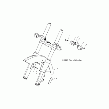 BODY, FRONT FENDER and TURN SIGNALS - V03GB16/ALL OPTIONS (4989548954A14)