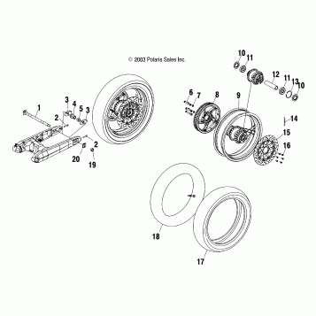 WHEELS, REAR (SPOKED) - V04GB16/CA/CB/CC/CE/CG/CJ/CK/CL/DA/DB/DC/DE/DG/DJ/DK/DL/LA/LB/LC/LE/LG/LJ/LK/LL/UA/UB/UC/UE/UG/UJ/UK/UL/UA/UE (4989548954B04)