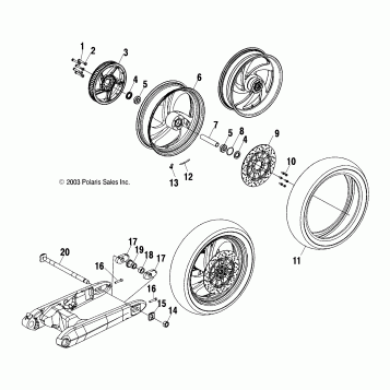 WHEELS, REAR (BILLET) - V04GB16/NC16/ALL OPTIONS (4989548954B05)