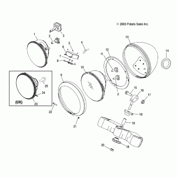 ELECTRICAL, HEADLIGHT - V04GB16/NC16/ALL OPTIONS (4989548954B08)