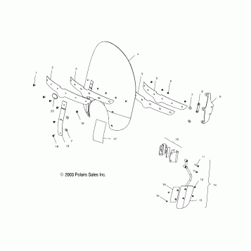 BODY, WINDSHIELD - V04GB16CA/CB/CC/CE/CG/CJ/CK/CL/DA/DB/DC/DE/DG/DJ/DK/DL/LA/LB/LC/LE/LG/LJ/LK/LL/UA/UB/UC/UE/UG/UJ/UK/UL (4989548954B09)