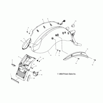 BODY, REAR FENDER and TAILLIGHT - V04GB16/NC16/ALL OPTIONS (4989548954B10)