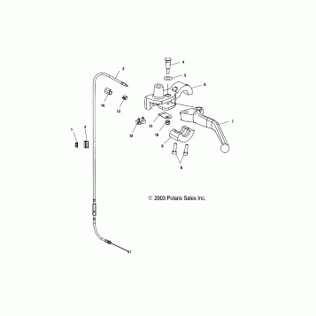 STEERING, CLUTCH LEVER ASM. - V03GB16/ALL OPTIONS (4989548954C02)